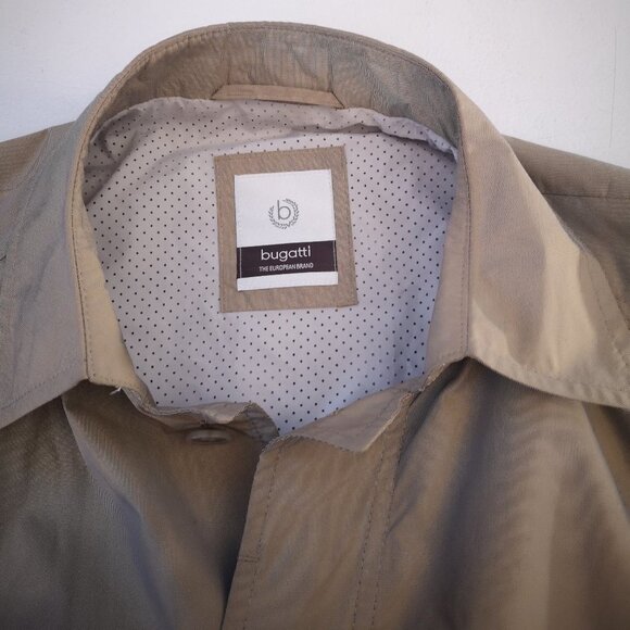 Bugatti Men's Size 42 Regular Tan Designed in Germany Straight Fit Trench Coat - Picture 4 of 11